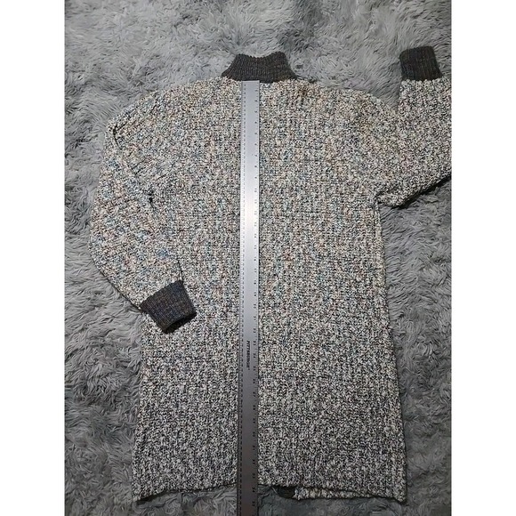 VTG Monto Por Le Chois Women's Boucle Knit Cardigan Coat Longline Multicolor M - Picture 6 of 8